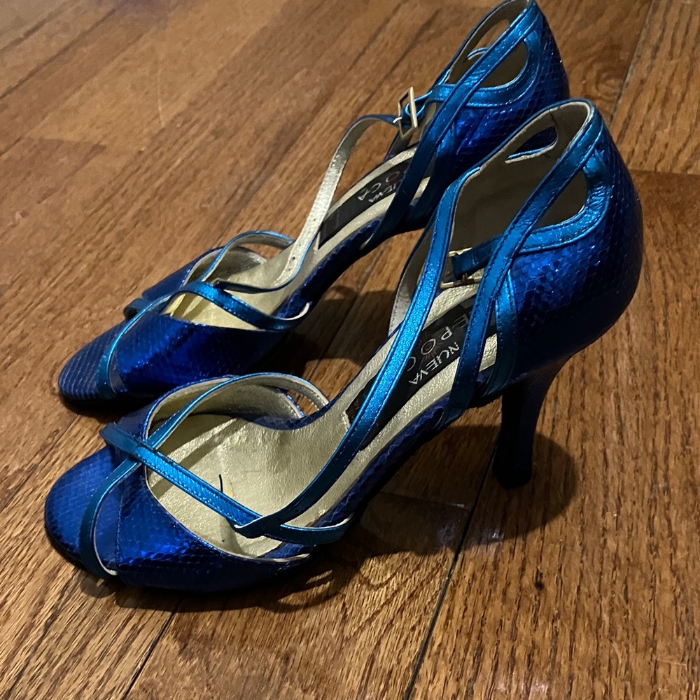 Blue Strappy Heels
